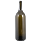 3L Antique Green Bordeaux Farro Glass Wine Bottles, Punted - Case of 4 - PLACEHOLDER