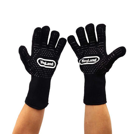 KegLand High Heat Resistant Gloves - HIZO Oven Mitts - Medium