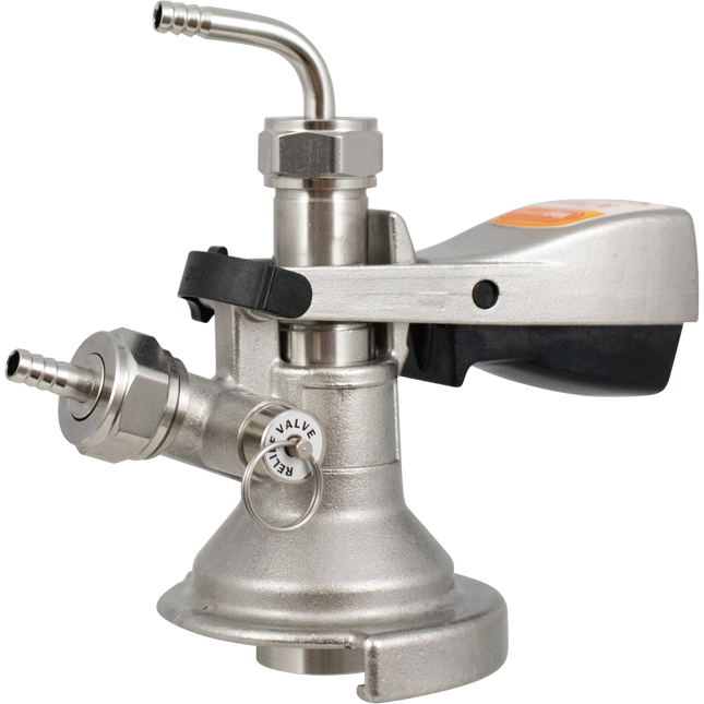 Tap - German Slider A-Style - Stainless Steel - With PRV - Keg Coupler