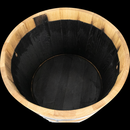 Balazs - Oak Barrel Planter - Open Diameter 21.5 in. x Height 16 in.