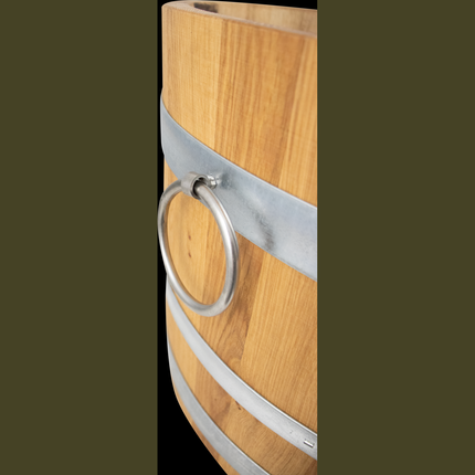 Balazs - Oak Barrel Planter - Open Diameter 21.5 in. x Height 16 in.