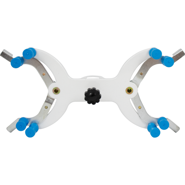 Clamp - Double Buret Holder - White/Metal