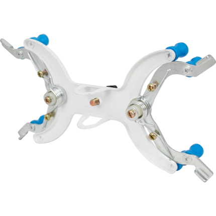 Clamp - Double Buret Holder - White/Metal