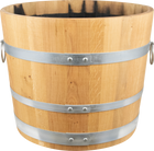 Balazs - Oak Barrel Planter - Open Diameter 23.5 in. x Height 19.5 in.