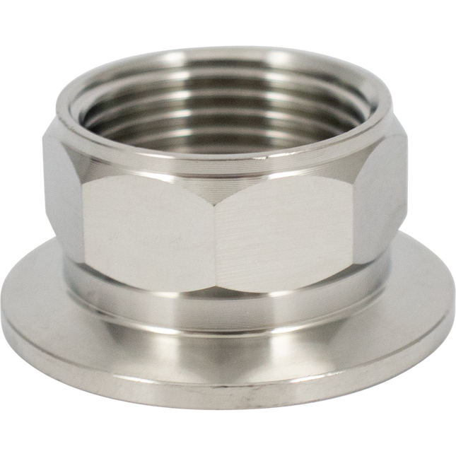 Stainless - 1.5 in. T.C. x 1 in. BSPT Female