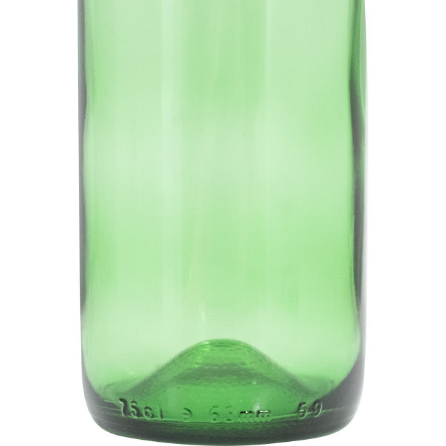 750mL Champagne Green Claret/Bordeaux Farro Glass Wine Bottles, Punted - PLACEHOLDER