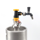 NukaTap Mini Faucet - Plastic - Matte Black - w/ FC Ball Lock Quick Disconnect (QD), Duotight Adapter, Self Closing Spring