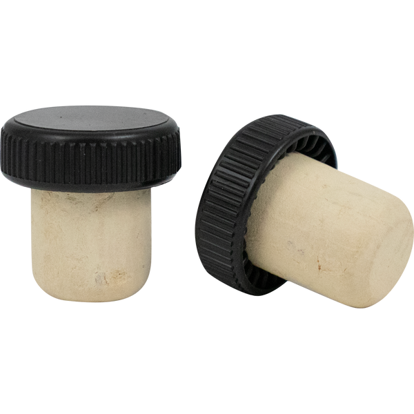 Bar Top Spirit Corks | Molinas MP TS  | T-Cork Stopper | Whole Natural Cork | Black Top | 19.2mm