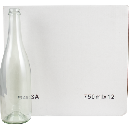 750mL Flint/Clear Farro Glass Champagne Bottles, Punted - PLACEHOLDER