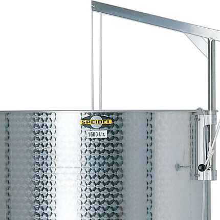 Speidel 1100L, 1000mm Diameter FO Dish Bottom Variable Volume Tank w/ Lid - Double Jacket