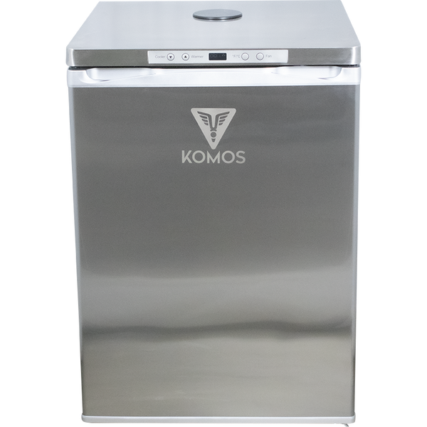 KOMOS® Deluxe Kegerator | Stainless Steel Exterior | Digital Thermostat | Casters | Regulator | Fits 1 Half Barrel Keg or 4 Corny Kegs | No Tower