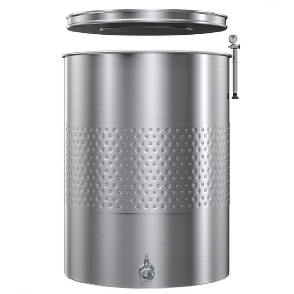 Marchisio Variable Volume Tank | Cooling Jacket | Flat Bottom | Stainless Steel | Tri-Clamp | 200L