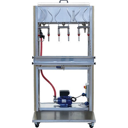 EnoItalia Wine Bottle Filler (Professional) - 6 Spout on Cart with Pump and Float Switch - 110V - PLACEHOLDER