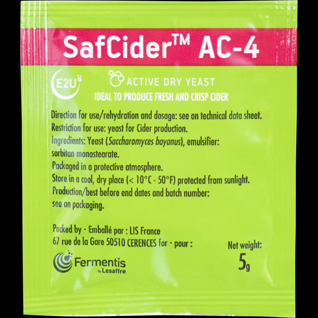 Fermentis Dry Yeast - Safcider AC-4 - PLACEHOLDER