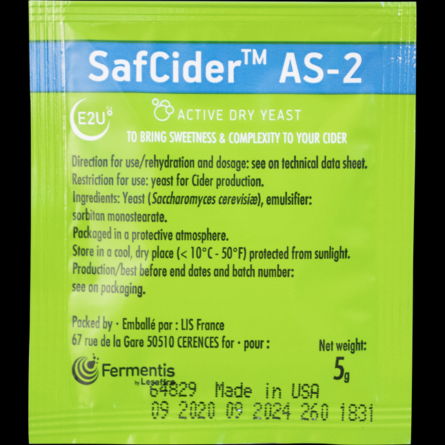 Fermentis Dry Yeast - Safcider AS-2 - PLACEHOLDER