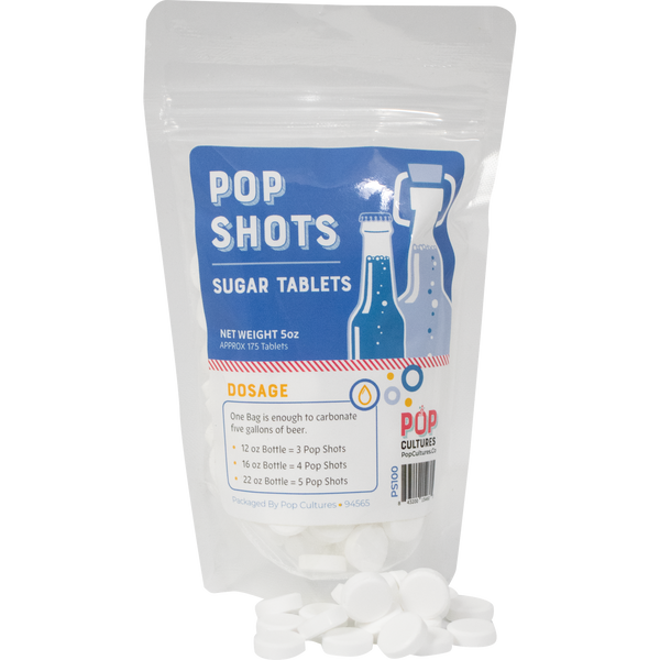 Pop Cultures | Pop Shots™ Sugar Tablets | Carbonation Tablets