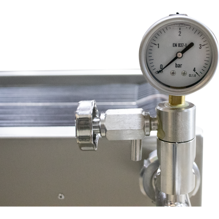 BevBright 20 Plate Filter, 40x40, 1.5" T.C. with Butterfly Valves and Double Filtration - PLACEHOLDER