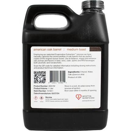 Aroma Sciences - Oak Barrel Extract - American, Medium Toast - PLACEHOLDER