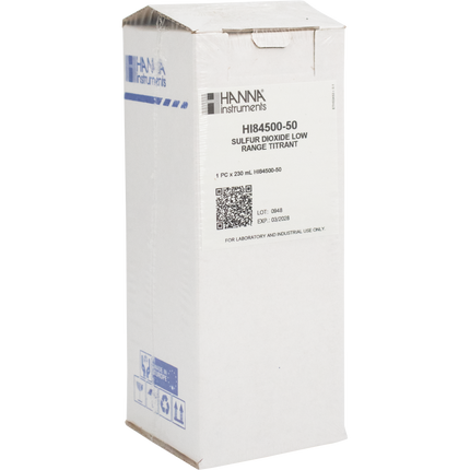 Low Range Titrant for Sulfur Dioxide Mini Titrator