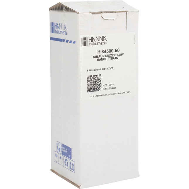 Low Range Titrant for Sulfur Dioxide Mini Titrator