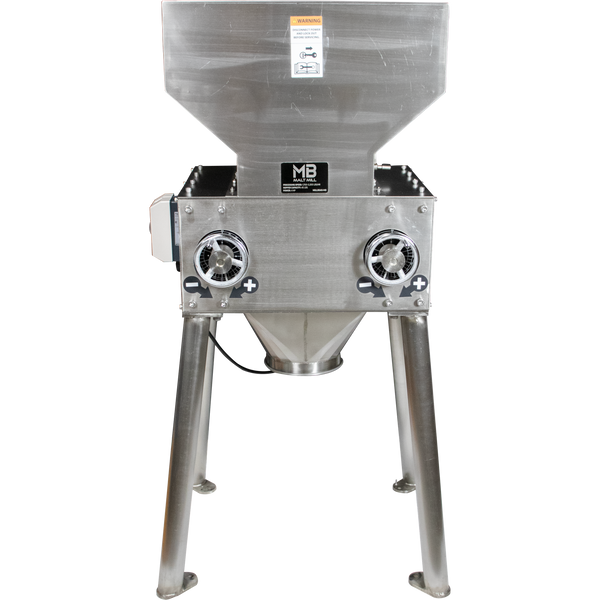 MB® Commercial Grain Mill | 1700-2200 lbs/hr | Differential Roller Speed | Slotted Steel Alloy Rollers | Mill Gap Adjustment Wheels | 4 HP | 220V