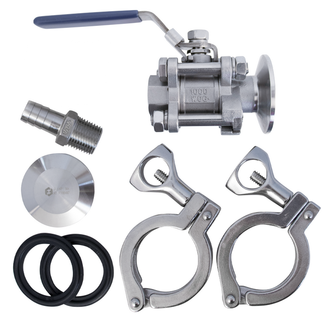BrewBuilt Kettle T.C. X 1/2" FPT Ball Valve Pack