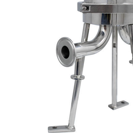 BevBright 316 Electro Polished S/S Cartridge Filter Housing - 30 in. - 1 Module Capacity - with fittings