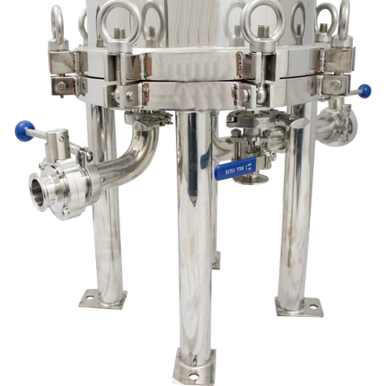 BevBright Stainless Steel Lenticular Filter Housing - 12 in. - 3 High - with fittings