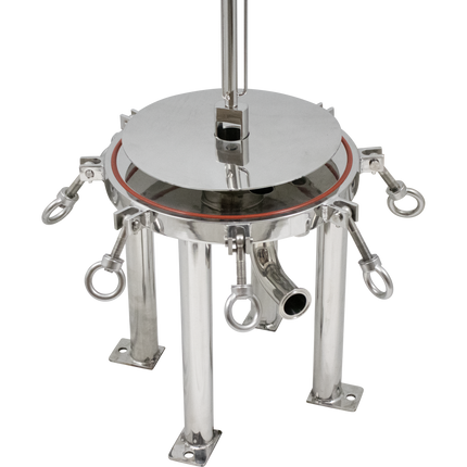 BevBright Stainless Steel Lenticular Filter Housing - 12 in. - 3 High - with fittings
