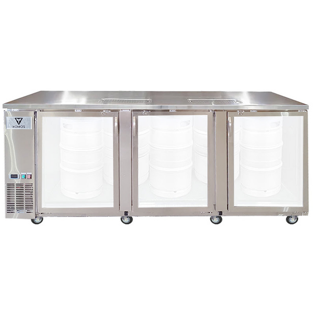 Komos Kegerator Olympus III Deluxe Stainless - 20 Keg - REFRIGERATOR ONLY
