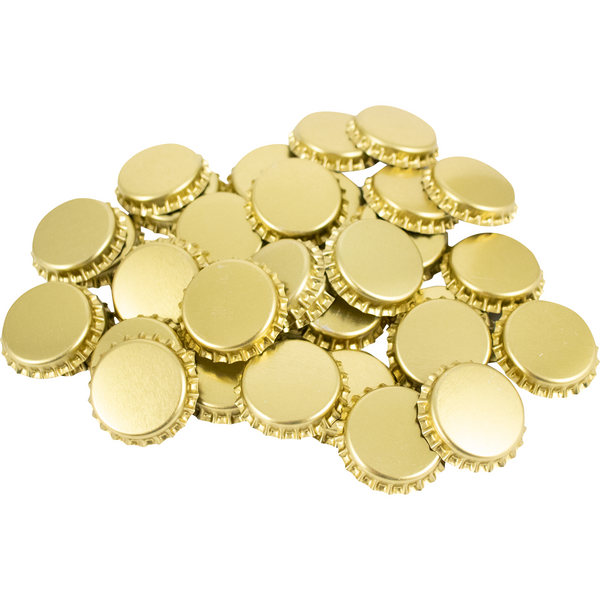 Gold Oxygen Barrier Bottle Caps | 29mm | Magnum Champagne Bottle Crown Caps