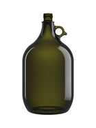 Glass Bottle - 5L Gallon Green Jug with Handle