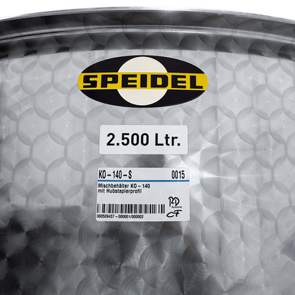 Speidel 2500L, 1400mm Diameter KO  Red Wine Fermentation and Tipping Tank