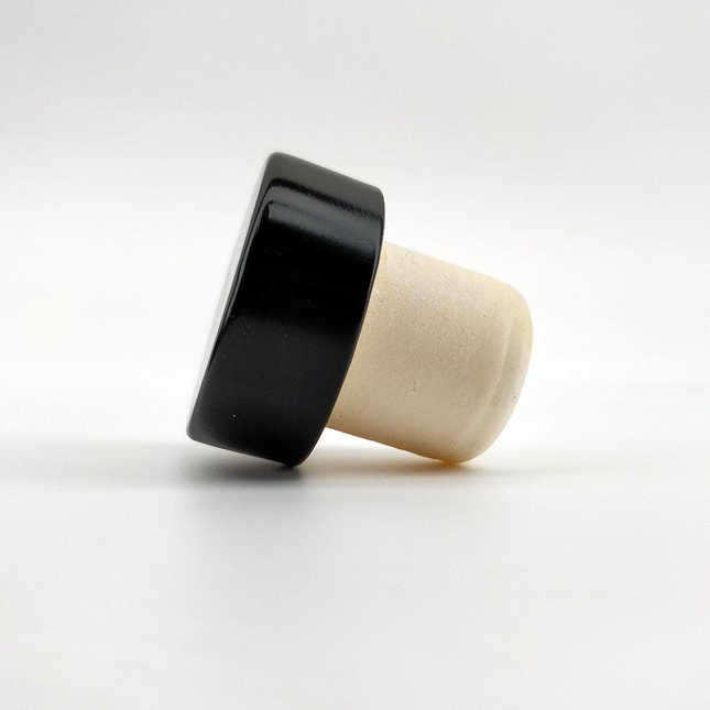 Black Synthetic T-Cork for 750 mL Flint Glass Spirit Bottle
