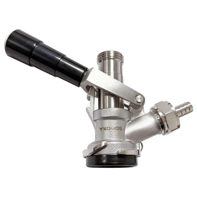 KOMOS Keg Coupler - D-Style Sanke Coupler - Pull Style Handle - Stainless Steel