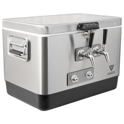 KOMOS Stainless 2 Tap Jockey Box - Front Entry