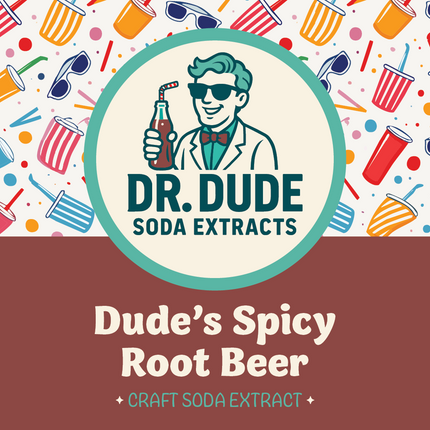 Dr. Dude Soda Extracts - Dude's Spicy Root Beer - 4 oz