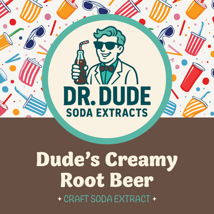 Dr. Dude Soda Extracts - Dude's Creamy Root Beer - 4 oz