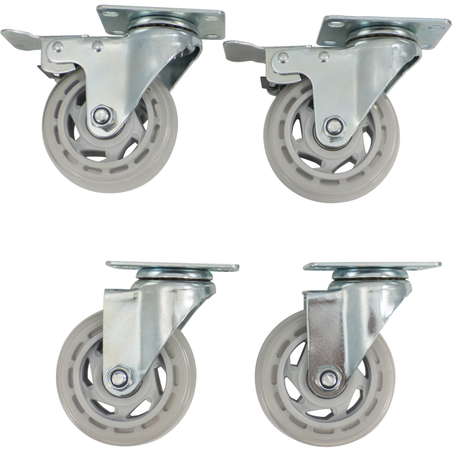 Komos Kegerator - Set of 6 - Heavy Duty Castor Wheel Upgrade for Double-Wide Kegerator - KG435