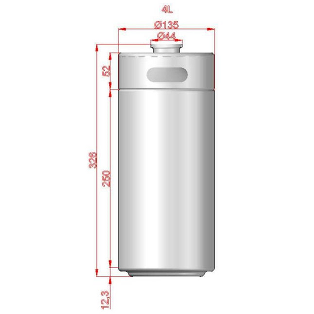 KegLand Mini Keg - Low2 - 4L