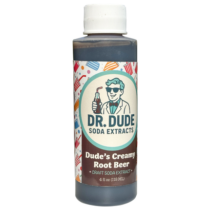 Dr. Dude Soda Extracts - Dude's Creamy Root Beer - 4 oz
