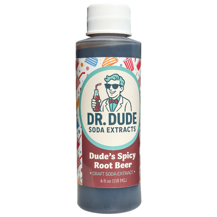 Dr. Dude Soda Extracts - Dude's Spicy Root Beer - 4 oz