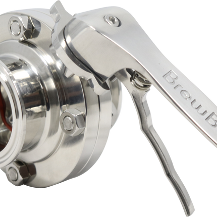BrewBuilt - 1.5 in. T.C. Butterfly Valve - Polished