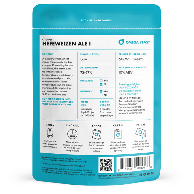 Omega Yeast - Hefeweizen Ale I
