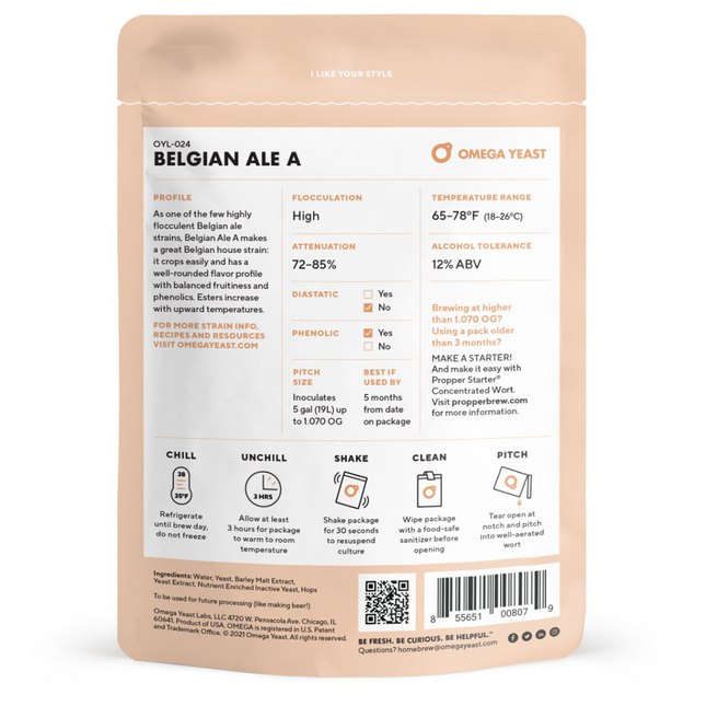 Omega Yeast - Belgian Ale A