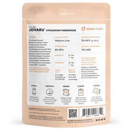 Omega Yeast - Jovaru Lithuanian Farmhouse