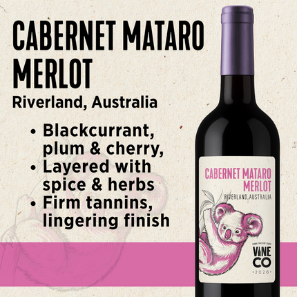 Wine Kit - VineCo - Global Passport Series - Cabernet Mataro Merlot - Murray Red (2026) (Includes Skins)