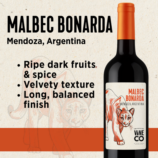 Wine Kit - VineCo - Global Passport Series - Malbec Bonarda - Twin Peaks (2026) (Includes Skins)