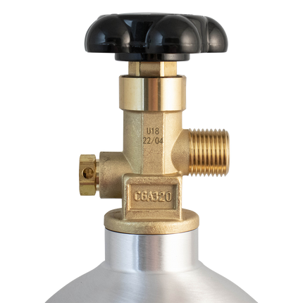5 lb CO2 Tank | Premium Aluminum | New | CGA320 Valve | US DOT Approved