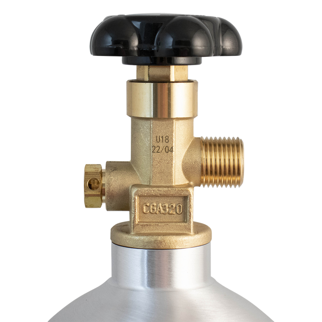 5 lb CO2 Tank | Premium Aluminum | New | CGA320 Valve | US DOT Approved